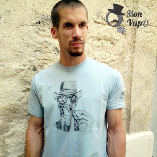 T-Shirt Vape - SteamVape - zoom couleur bleu