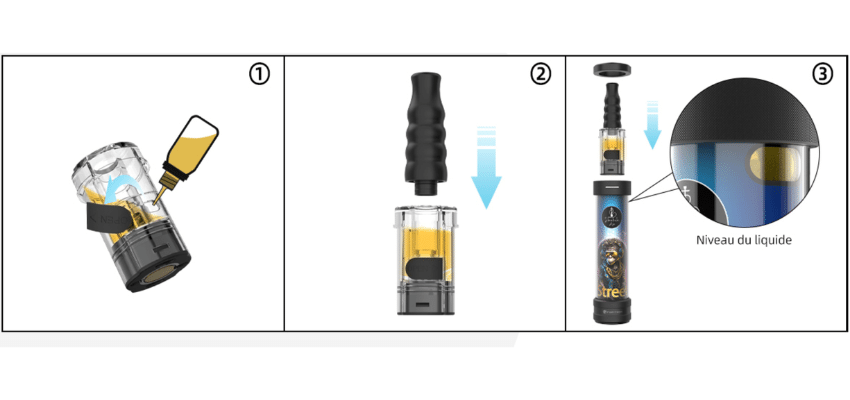 E-CHICHA ELECTRONIQUE E-HOOKAH AIR FUMYTECH REMPLISSAGE ELIQUIDE