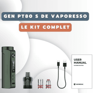 KIT POD VAPORESSO GEN PT80S KIT E-CIGARETTE KIT COMPLET