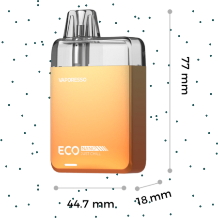 CIGARETTE ELECTRONIQUE KIT POD VAPORESSO ECO NANO DIMENSIONS