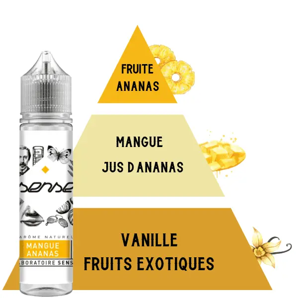 E-LIQUIDE-SENSE-MANGUE-ANANAS-60ML-PYRAMIDE-SAVEUR