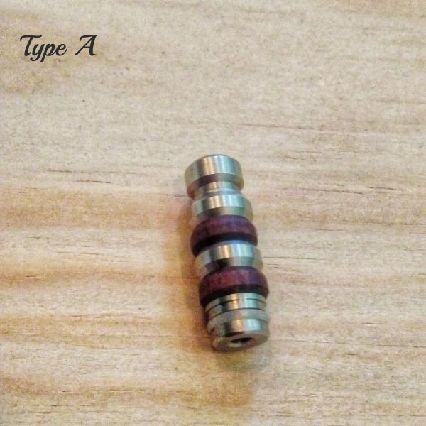 Drip Tip Acier et Bois - Abacus